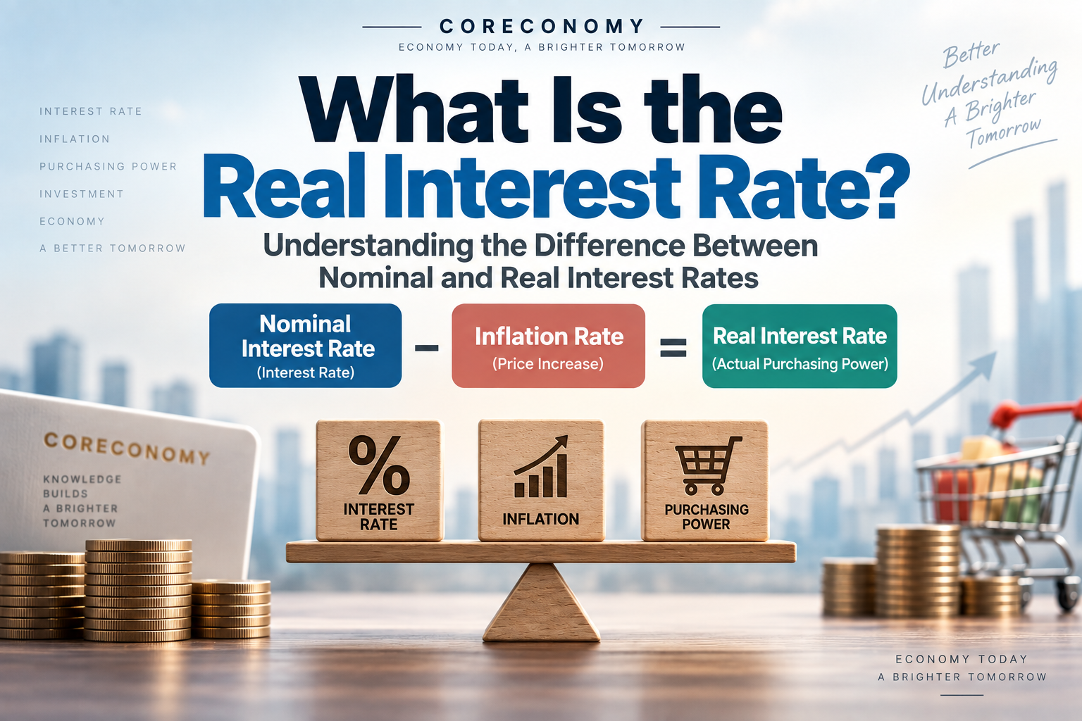 Real interest rate explained through the relationship between nominal interest rates, inflation, and purchasing power